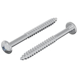 Vite in Legno 2 pcs Argento 9,8 x 53 mm Acciaio