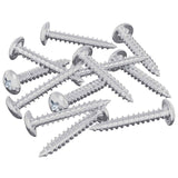 Viti in Legno 12 pcs Argento M4 x 25 mm Acciaio
