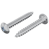 Viti in Legno 2 pcs Argento M4 x 28 mm Acciaio