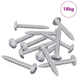 Viti in Legno 8451 pcs Argento Acciaio