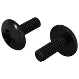 Viti a manica 2 pcs Nero M4 x 10 mm Acciaio