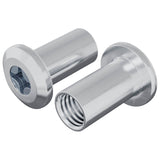 Dado a bloccaggio 2 pcs Nichel M6 x 15 mm Acciaio