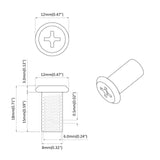 Dado a bloccaggio 2 pcs Argento M6 x 15 mm Acciaio