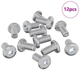 Vite di Blocco Tinta unita 12 pcs Argento M6 x 12 mm Acciaio