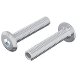 Vite di Blocco Tinta unita 2 pcs Argento M6 x 30 mm Acciaio