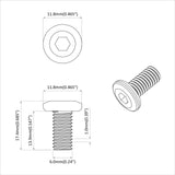 Vite con Testa Bloccante 3600 pcs Argento Acciaio