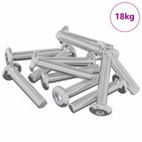 Vite con Testa Bloccante 2647 pcs Argento Acciaio