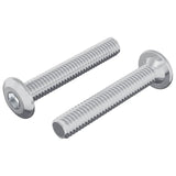 Vite con Testa Bloccante 2 pcs Argento M6 x 35 mm Acciaio