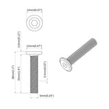 Vite con Testa Bloccante 2 pcs Argento M6 x 35 mm Acciaio