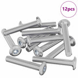 Vite con Testa Bloccante 12 pcs Argento M6 x 35 mm Acciaio