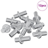 Gancio per Mensola 12 pcs Argento 8,6 x 8,6 x 14,6 mm Acciaio