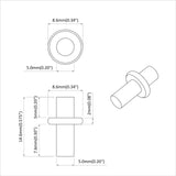 Gancio per Mensola 12 pcs Argento 8,6 x 8,6 x 14,6 mm Acciaio
