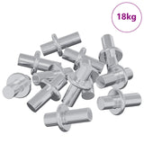 Gancio per Mensola 4500 pcs Argento 8,6 x 8,6 x 14,6 mm Acciaio