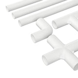 Tubo PVC 12 pcs Bianco 12,2 x 1,8 x 500 mm PP e PE