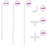 Tubo PVC 12 pcs Bianco 12,2 x 1,8 x 500 mm PP e PE