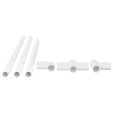 Tubo PVC 12 pcs Bianco 12,2 x 1,8 x 500 mm PP e PE