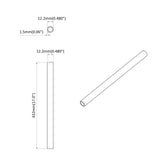 Tubo PVC 12 pcs Bianco 12,2 x 1,8 x 500 mm PP e PE