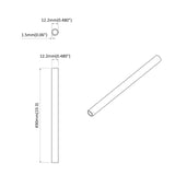 Tubo PVC 12 pcs Bianco 12,2 x 1,8 x 500 mm PP e PE