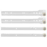 Scorrevole per cassetti 12 pcs Bianco 250 mm Acciaio