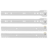 Scorrevole per cassetti 87 pcs Bianco Acciaio
