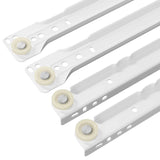 Scorrevole per cassetti 2 pcs Bianco 300 mm Acciaio