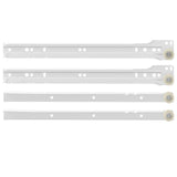 Scorrevole per cassetti 2 pcs Bianco 300 mm Acciaio