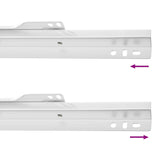 Scorrevole per cassetti 12 pcs Bianco 300 mm Acciaio