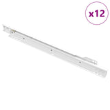 Scorrevole per cassetti 12 pcs Bianco 350 mm Acciaio
