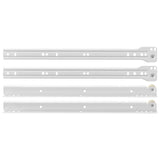 Scorrevole per cassetti 63 pcs Bianco Acciaio
