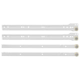 Scorrevole per cassetti 63 pcs Bianco Acciaio