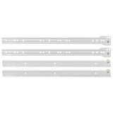 Scorrevole per cassetti 2 pcs Bianco 400 mm Acciaio