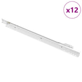 Scorrevole per cassetti 12 pcs Bianco 400 mm Acciaio