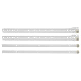 Scorrevole per cassetti 2 pcs Bianco 450 mm Acciaio