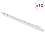Scorrevole per cassetti 12 pcs Bianco 450 mm Acciaio
