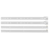 Scorrevole per cassetti 49 pcs Bianco Acciaio