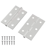 Cerniera Tinta unita 2 pcs Argento 58 x 35 x 1 mm Acciaio