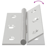 Cerniera Tinta unita 2 pcs Argento 58 x 35 x 1 mm Acciaio