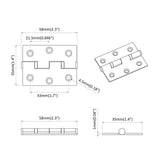 Cerniera Tinta unita 899 pcs Argento 58 x 35 x 1 mm Acciaio