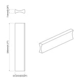 Manico 2 pcs Nero 106 x 7,4 x 15,5 mm Alluminio