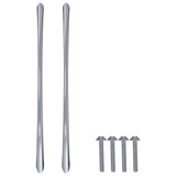 Manico 12 pcs Argento 107 x 3.6 x 23 mm Acciaio inossidabile