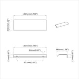 Manico 2 pcs Nero 120 x 39.6 x 17 mm Alluminio