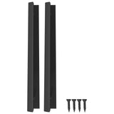 Manico 2 pcs Nero 120 x 39.6 x 17 mm Alluminio