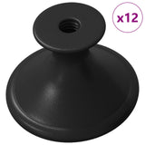 Manico 12 pcs Nero 30 mm Alluminio