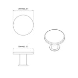 Manico 12 pcs Nero 30 mm Alluminio