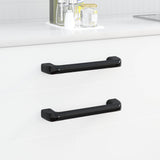 Manico Tinta unita 2 pcs Nero 380 x 34 x 85 mm Alluminio e PP