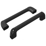 Manico Tinta unita 2 pcs Nero 380 x 34 x 85 mm Alluminio e PP