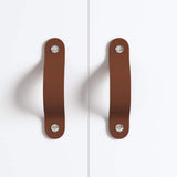 Maniglie per Armadi 2 pcs Marrone 140 x 25 x 2,3 mm PU