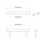 Maniglia per Armadio 2 pcs Oro 150 mm Acciaio inossidabile