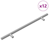 Maniglia per Armadio 12 pcs Argento 300 mm Acciaio inossidabile