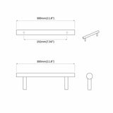 Maniglia per Armadio 12 pcs Argento 300 mm Acciaio inossidabile